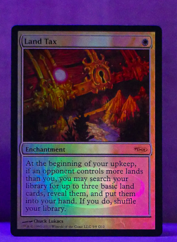 FOIL Land Tax from Judge Promo MTG Proxy