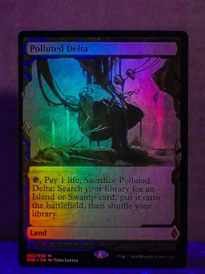 FOIL Polluted Delta from Zendikar Rising Expedition Proxy