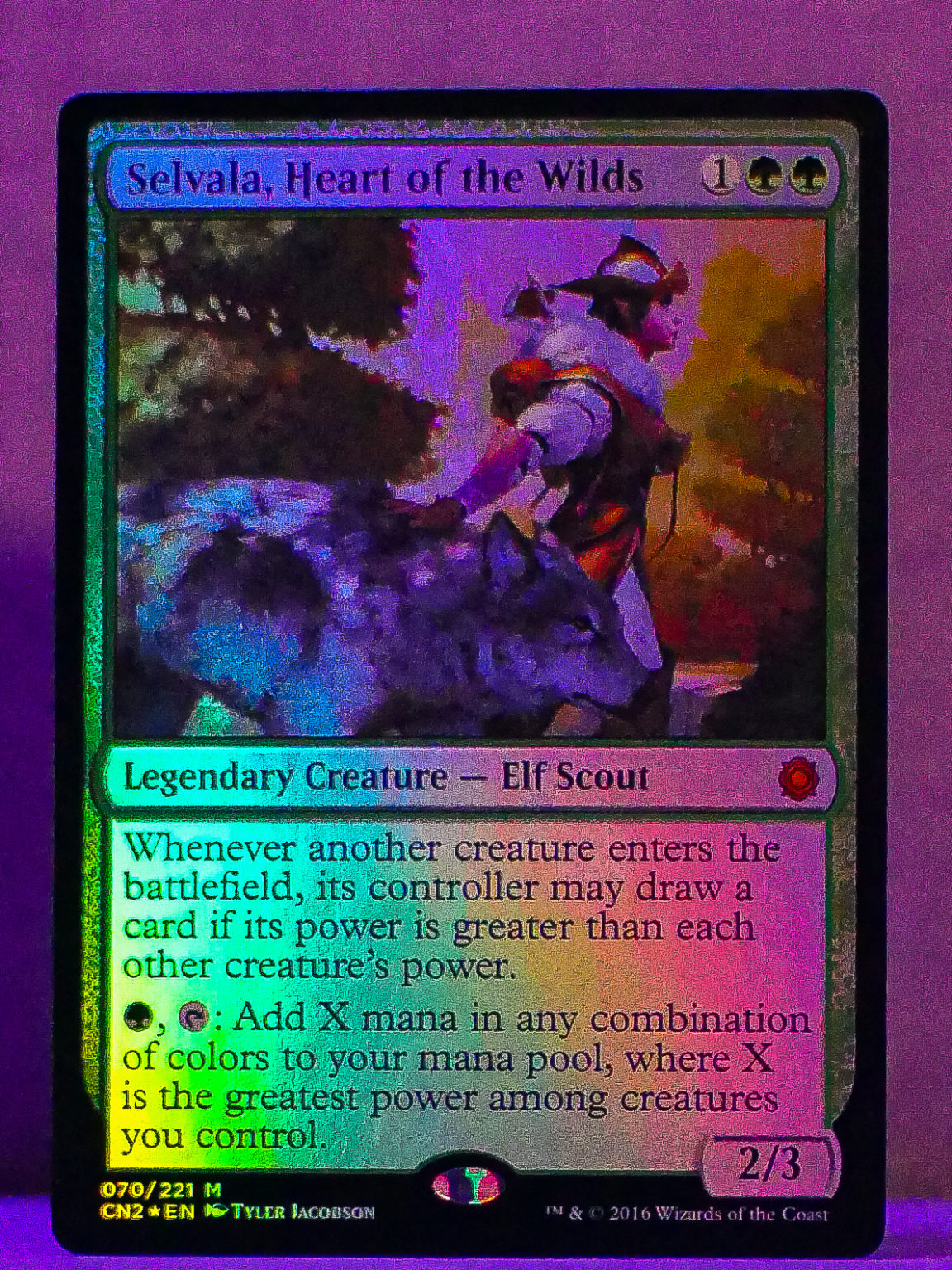 does selvala heart of the wilds work for you opponents