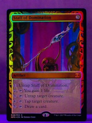 FOIL Staff of Domination from Kaladesh Inventions MTG Proxy