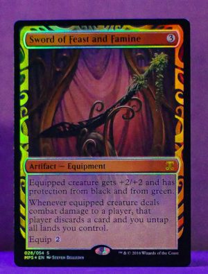 FOIL Sword of Feast and Famine from Kaladesh Invention MTG Proxy