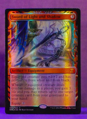 FOIL Sword of Light and Shadow from Kaladesh Inventions MTG Proxy