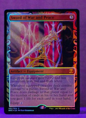 FOIL Sword of War and Peace from Kaladesh Invention MTG Proxy