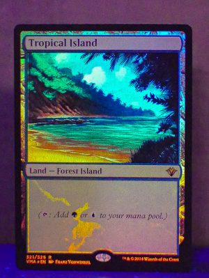 FOIL Tropical Island from Vintage Masters MTG Proxy