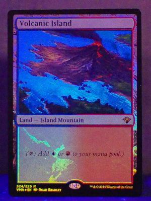 FOIL Volcanic Island from Vintage Masters MTG Proxy