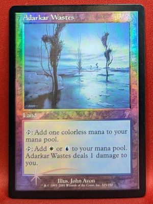 FOIL Adarkar Wastes from 7th Edition Magic the Gathering Proxy