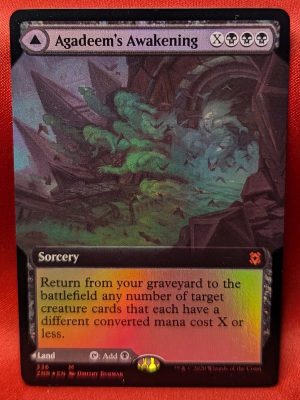 FOIL Agadeem's Awakening (Extended Art) from Zendikar Rising MTG Proxy