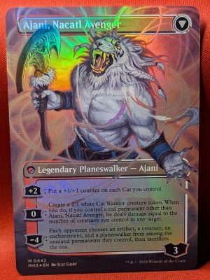 FOIL Ajani, Nacatl Pariah (Borderless) from Modern Horizons 3 MTG Proxy