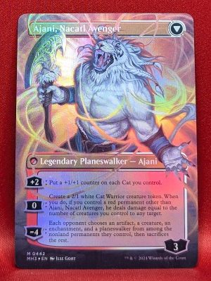 FOIL Ajani, Nacatl Pariah (Borderless) from Modern Horizons 3 Magic the Gathering Proxy