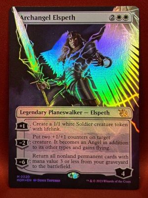 FOIL Archangel Elspeth (Borderless) from March of the Machine MTG Proxy