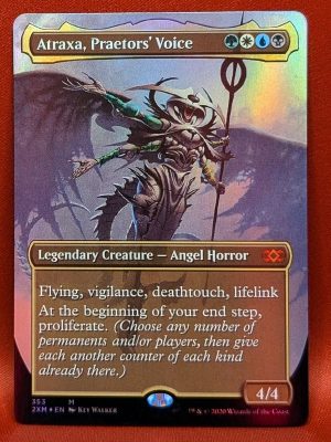 FOIL Atraxa, Praetors' Voice (Borderless) from Double Masters MTG Proxy