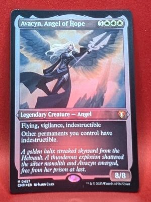 ETCHED FOIL Avacyn, Angel of Hope from Commander Masters MTG Proxy