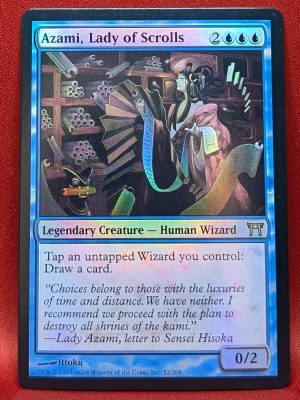 FOIL Azami, Lady of Scrolls from Champions of Kamigawa Magic the Gathering Proxy