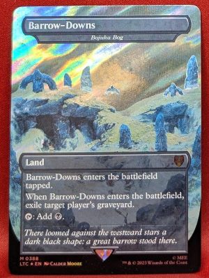 SURGE FOIL Barrow-Downs - Bojuka Bog from Commander: The Lord of the Rings: Tales of Middle-earth Magic the Gathering Proxy