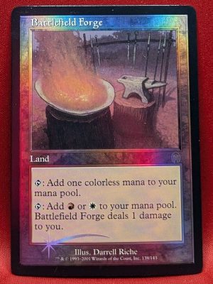 FOIL Battlefield Forge from Apocalypse Magic the Gathering Proxy