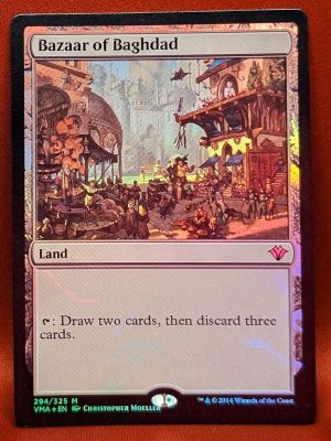 FOIL Bazaar of Baghdad from Vintage Masters MTG Proxy