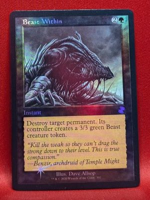 FOIL Beast Within from Time Spiral: Remastered Magic the Gathering Proxy