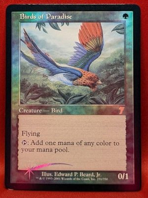 FOIL Birds of Paradise from 7th Edition MTG Proxy