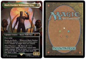 Black Panther, Wakandan King from Secret Lair Drop Series Magic the Gathering Proxy