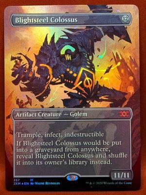 FOIL Blightsteel Colossus from Double Masters Box Topper MTG Proxy