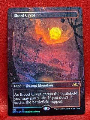 FOIL Blood Crypt (Borderless) from Unfinity Magic the Gathering Proxy