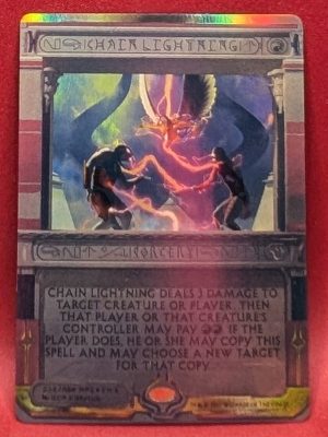 FOIL Chain Lightning from Amonkhet Invocations Magic the Gathering Proxy