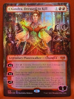 FOIL Chandra Dressed to Kill (Borderless) from Innistrad: Crimson Vow