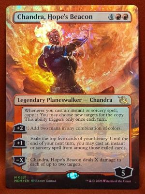 FOIL Chandra, Hope's Beacon (Borderless) from March of the Machine MTG Proxy