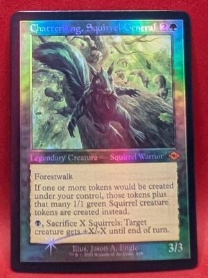 FOIL Chatterfang, Squirrel General (Retro Frame) from Modern Horizons 2 Magic the Gathering Proxy