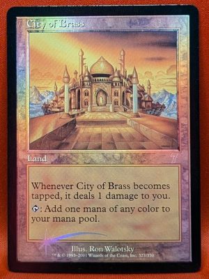 FOIL City of Brass from 7th Edition MTG Proxy