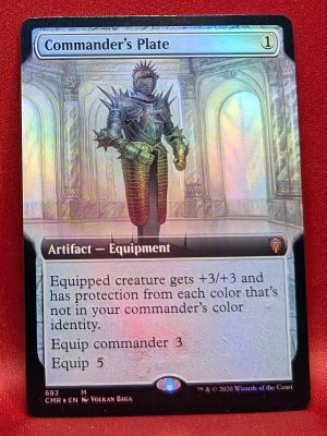 FOIL Commander's Plate (Extended Art) from Commander's Legend Magic the Gathering Proxy