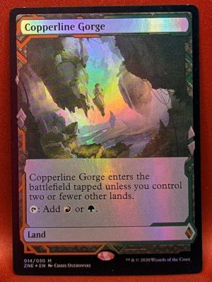 FOIL Copperline Gorge from Zendikar Rising Expedition MTG Proxy