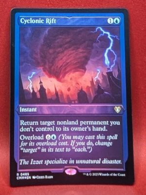 ETCHED FOIL Cyclonic Rift from Commander Masters MTG Proxy