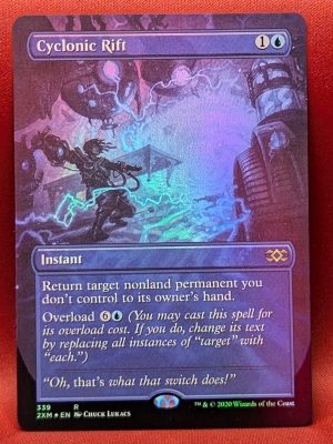 FOIL Cyclonic Rift (Extended Art) Box Topper from Double Masters MTG Proxy