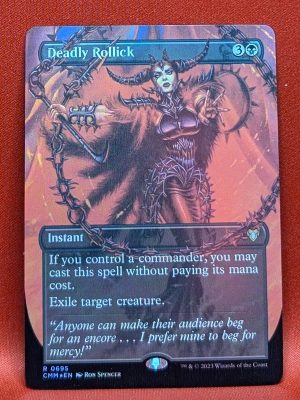 FOIL Deadly Rollick (Borderless) from Commander Masters Magic the Gathering Proxy