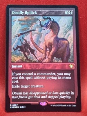 ETCHED FOIL Deadly Rollick from Commander Masters MTG Proxy