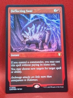 ETCHED FOIL Deflecting Swat from Commander Masters MTG Proxy