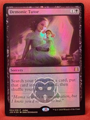 FOIL Demonic Tutor from Judge Promo 2020 MTG Proxy