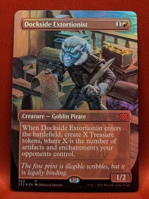 FOIL Dockside Extortionist (Borderless) from Double Masters 2022 MTG Proxy