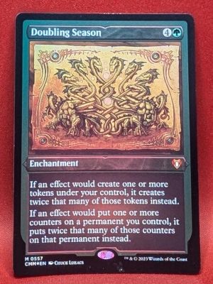 ETCHED FOIL Doubling Season from Commander Masters MTG Proxy