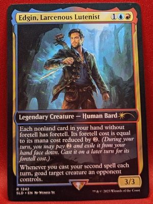 FOIL Edgin, Larcenous Lutenist from Secret Lair Drop Series Magic the Gathering Proxy