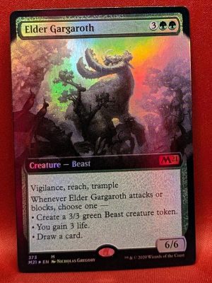 FOIL Elder Gargaroth (Extended Art) from Core Set 2021 MTG Proxy