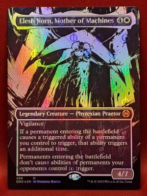 FOIL Elesh Norn, Mother of Machines (Showcase) from Phyrexia: All Will Be One MTG Proxy