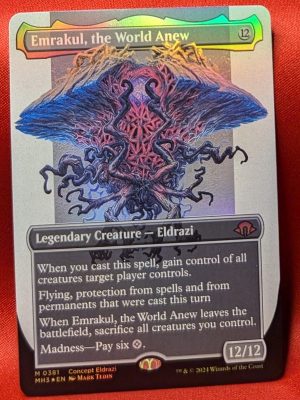 FOIL Emrakul, the World Anew (Borderless) from Modern Horizons 3 MTG Proxy