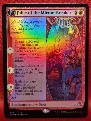 FOIL Fable of the Mirror-Breaker (Showcase) from Kamigawa:Neon Dynasty MTG Proxy