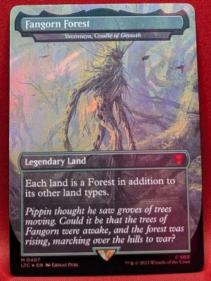 SURGE FOIL Fangorn Forest - Yavimaya, Cradle of Growth from Commander: The Lord of the Rings: Tales of Middle-earth Magic the Gathering Proxy