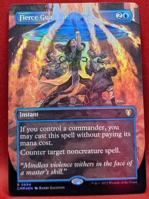 FOIL Fierce Guardianship (Borderless) from Commander Masters Magic the Gathering Proxy