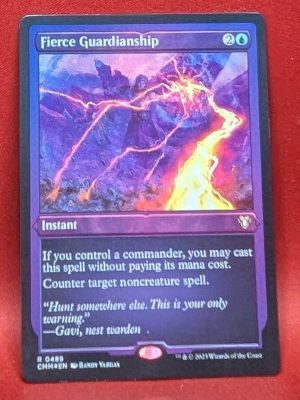 ETCHED FOIL Fierce Guardianship from Commander Masters MTG Proxy