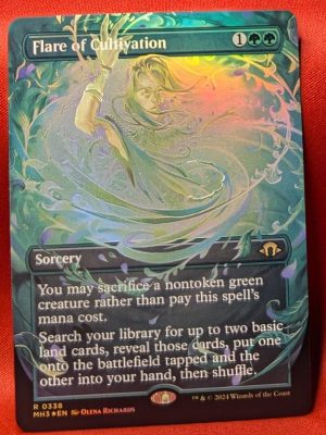 FOIL Flare of Cultivation (Borderless) from Modern Horizons 3 MTG Proxy