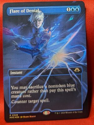 FOIL Flare of Denial (Borderless) from Modern Horizons 3 MTG Proxy